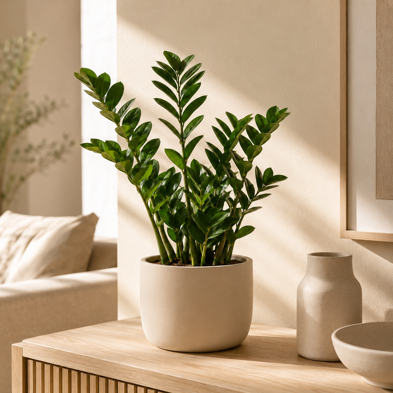 Zamiokulkas Zamiolistny – Wytrzymała roślina doniczkowa | Zamioculcas zamiifolia — zdjęcie 3