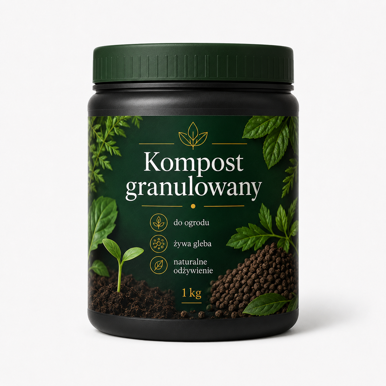 Kompost Granulowany 1 kg – Naturalny Nawóz Organiczny do Ogrodu i Roślin